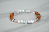 Love, Light + Clarity Bracelet 6mm elastic stretch howlite bracelet