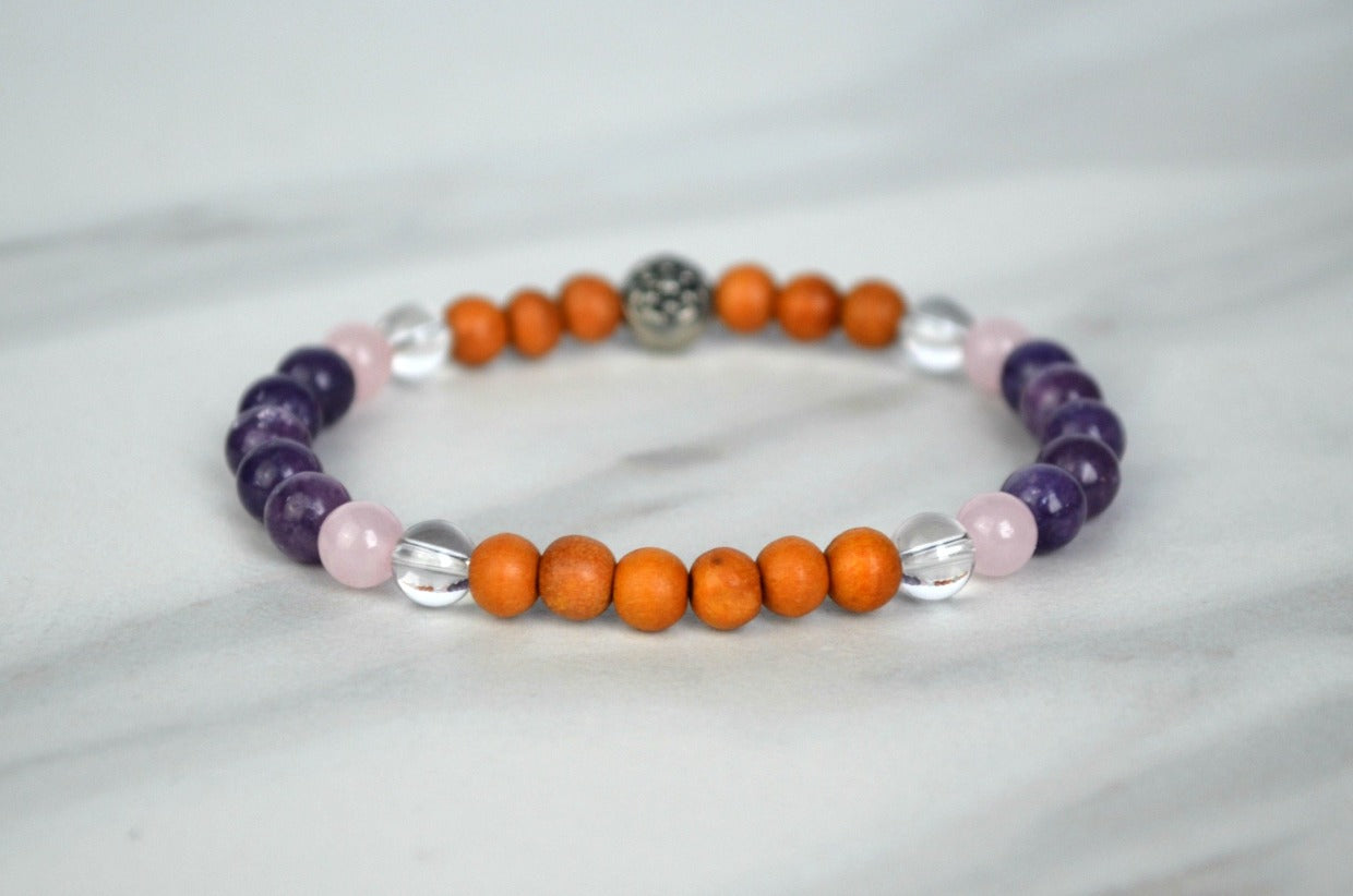 Love, Light + Confidence 6mm elastic stretch Bracelet