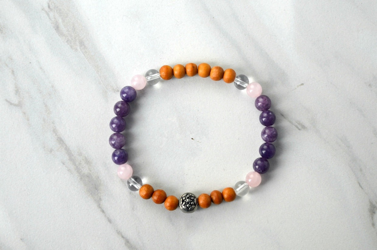 Love, Light + Confidence 6mm elastic stretch Bracelet