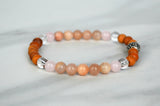 Love, Light + Joy Bracelet sunstone stretch elastic sandalwood 6mm