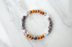 Love, light + Peace 6mm elastic stretch bracelet
