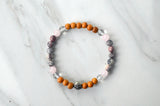 Love, light + Peace 6mm elastic stretch bracelet