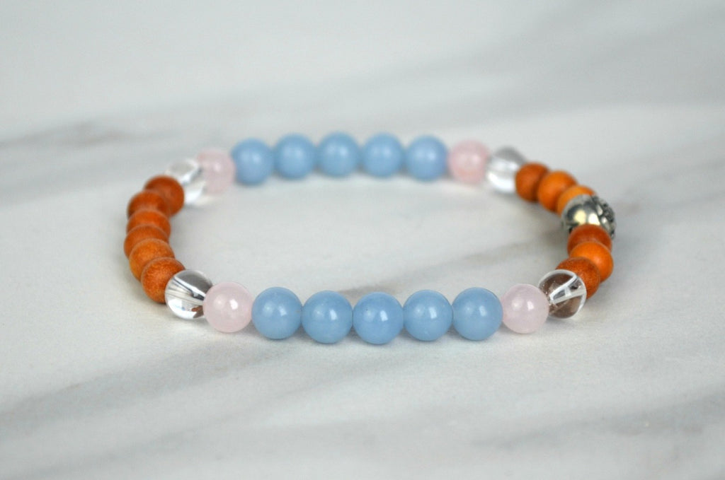 Love, Light + Trust Bracelet 6mm elastic stretch