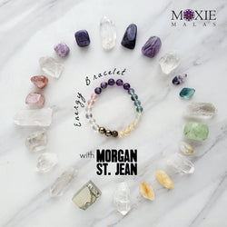 Morgan St. Jean lucky me energy bracelet manifestation bracelet moxie malas collaboration