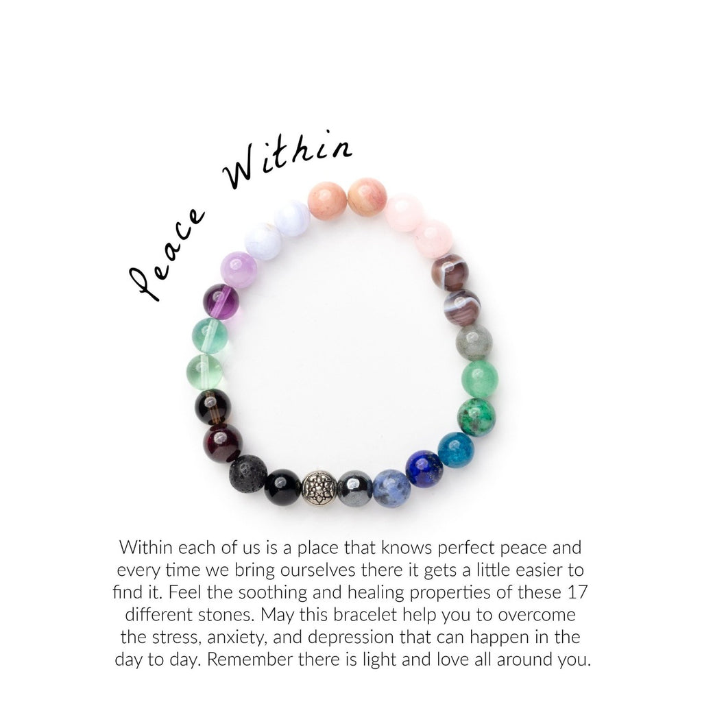 thrive peace within 8mm stretch elastic oil diffuser bracelet