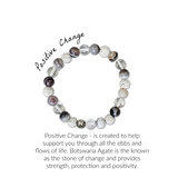 Positive Change diffuser bracelet botswana agate mandala essence moxie malas