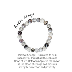 Positive Change diffuser bracelet botswana agate mandala essence moxie malas