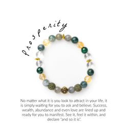 prosperity abundance manifestation intention bracelet moxie malas yoga jewelry
