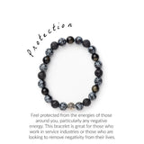 Protection Mandala Essence essential oil diffuser 8mm stretch elastic bracelet