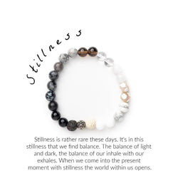 Thrive stillness yin yang balance essential oil diffuser 8mm stretch elastic  bracelet
