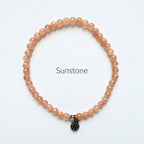 sunstone bracelet 4mm amplifier stretch elastic