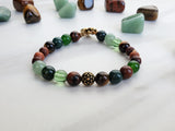 Plant Mama Mother's Day exclusive bracelet browns and greens monstera leaf charm