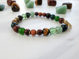 Plant Mama Mother's Day exclusive bracelet browns and greens monstera leaf charm